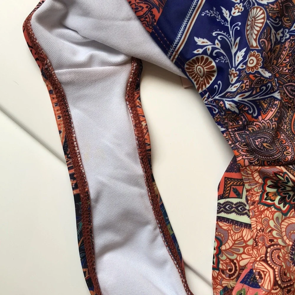 NWT missguided one piece Paisley  cut out Swimsuit - Picture 12 of 13